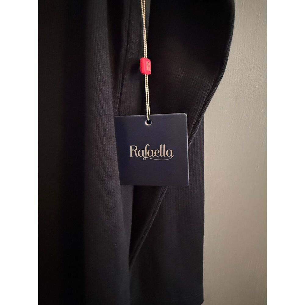 Rafaella Black Long Sleeve Cable Knit Top Women Size PM